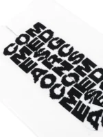 Comme Des Garçons chaussettes en tricot avec logo intarsia - Image 2