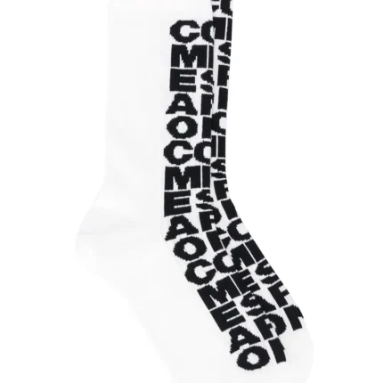 Comme Des Garçons chaussettes en tricot avec logo intarsia