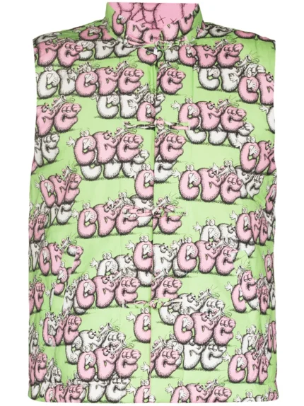 Comme Des Garçons x KAWS cartoon logo gilet Shirt