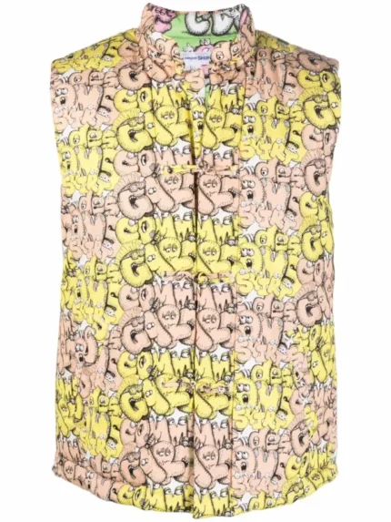 Comme Des Garçons Gilet imprimé logo x Kaws Shirt