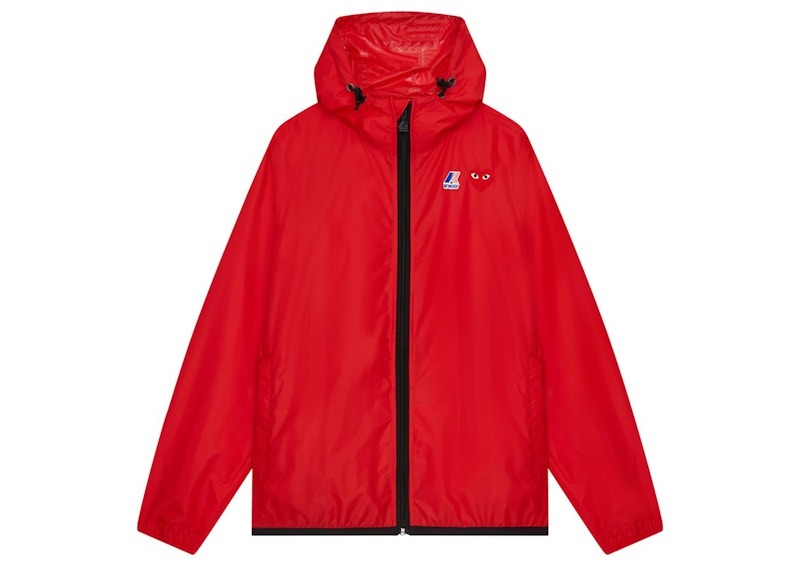 19 Veste zippée Claude Play x K-Way Comme des Garçons PLAY Rouge