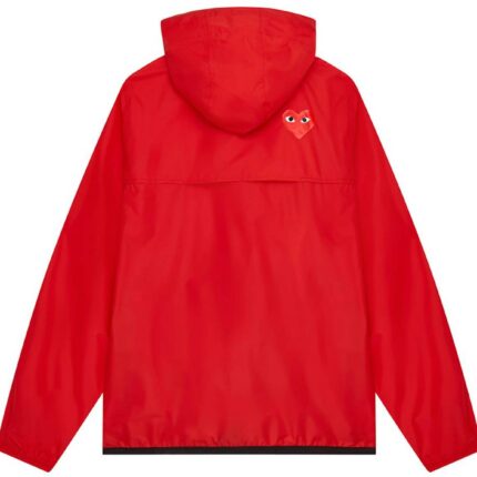 Veste zippée Claude Play x K-Way Comme des Garçons PLAY Rouge