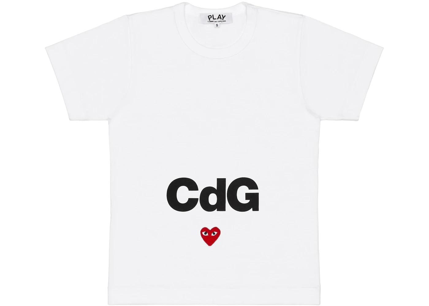 222 Comme Des Garcons CDG Play T-Shirt White - Image 1