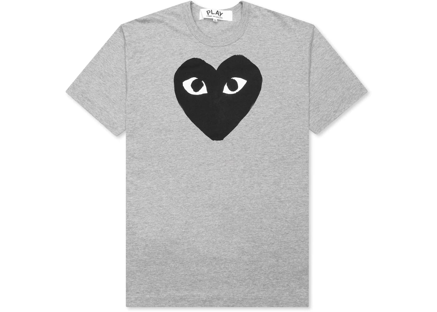 227 Comme Des Garcons Play Blk Heart Tee Grey - Image 1