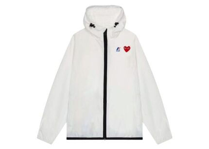 Veste zippée Comme des Garçons Play x K-Way Claude blanche
