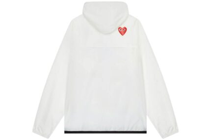 Veste zippée Comme des Garçons Play x K-Way Claude blanche