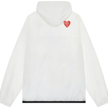 Veste zippée Comme des Garçons Play x K-Way Claude blanche