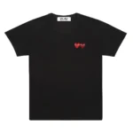 T-shirt basique CDG PLAY à deux emblèmes (noir) - Image 2