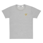 T-shirt basique PLAY CDG emblème doré (gris) - Image 2
