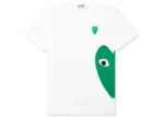 T-Shirt blanc CDG Play Green Emblem Heart