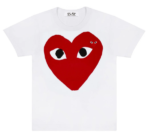 T-shirt CDG PLAY grand cœur rouge et emblème - Image 2
