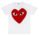 T-shirt CDG PLAY grand cœur rouge et emblème