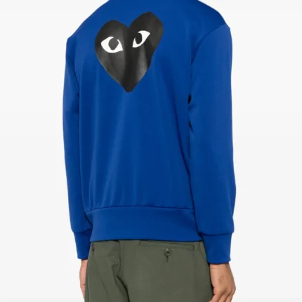 Comme Des Garçons Play veste de survêtement en jersey à imprimé cœur