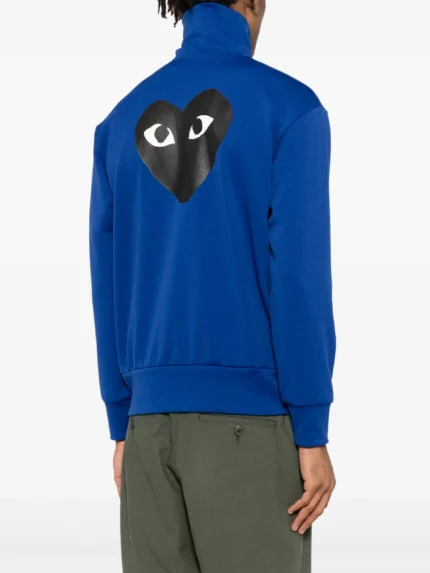 Comme Des Garçons Play veste de survêtement en jersey à imprimé cœur