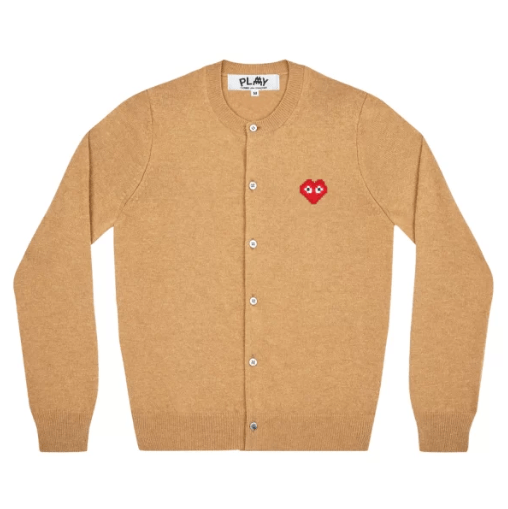 89 Cardigan pour femme Play Invader Emblem (Beige)