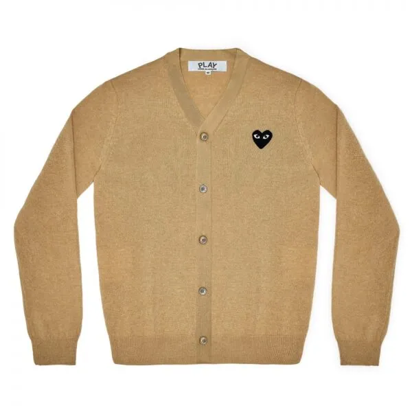 91 Cardigan Pour Homme Play Black Emblem (Beige) - Image 1