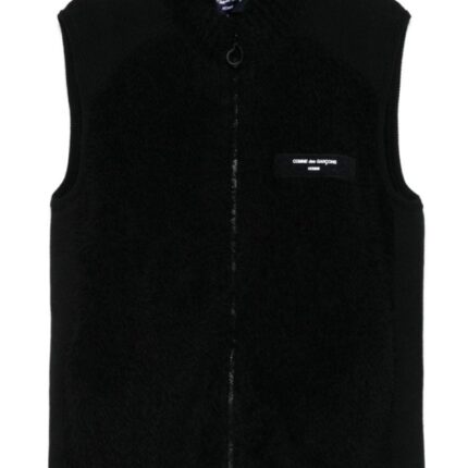 Comme des garcons Gilet noir effet brossé homme – homme