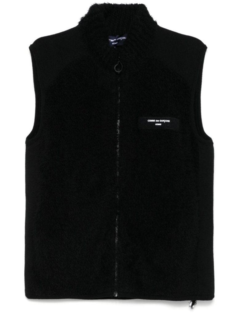 Comme des garcons Gilet noir effet brossé homme – homme Comme des garcons Gilet noir effet brossé homme – homme