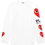 Chemise à manches longues et cœurs multiples pour femme CDG Play