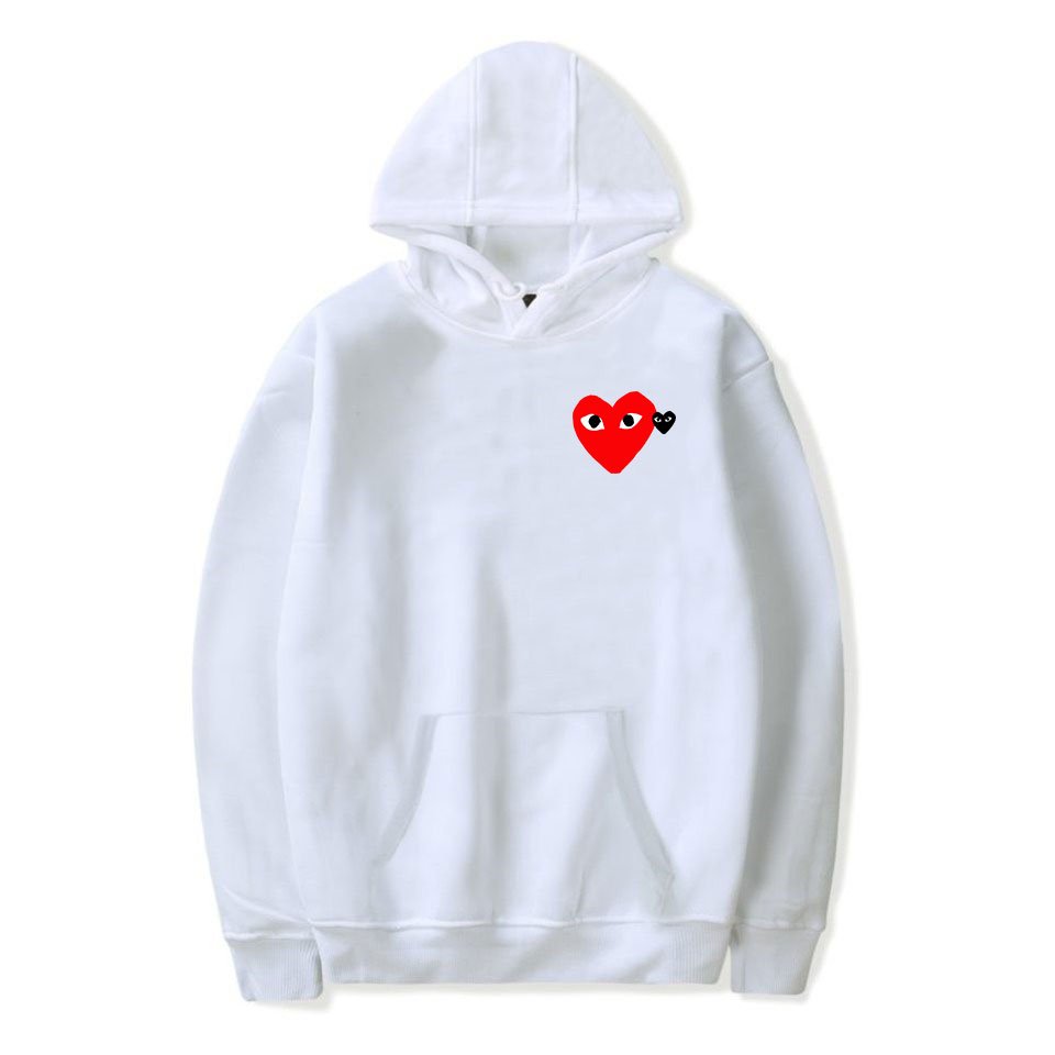 Comme Des Garcons Double R&B Hearts Hoodie Comme Des Garcons Double R&B Hearts Hoodie