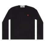 Jouer Cdg Small Red Heart ls (Noir) - Image 2