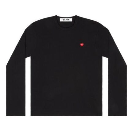 Jouer Cdg Small Red Heart ls (Noir)