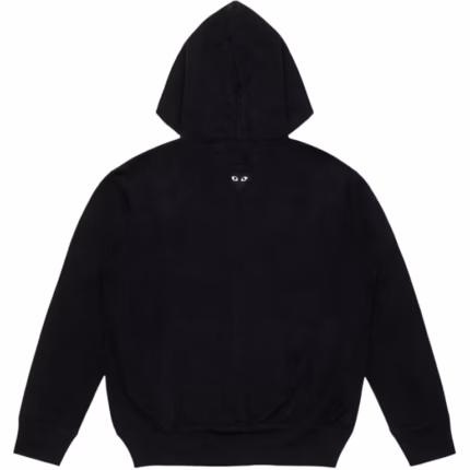 Sweat à capuche zippé Comme des Garçons PLAY emblème cœur – Noir
