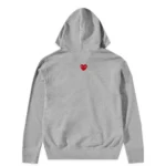 Sweat à capuche zippé PLAY avec cœur inversé (gris)