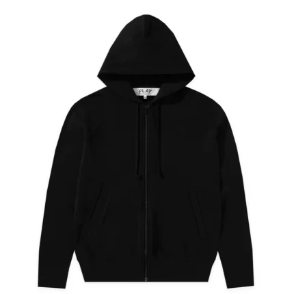 Sweat à capuche zippé PLAY cœur avec inversé (noir)