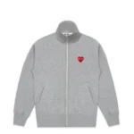 Sweat-shirt Zippé Gris PLAY à Logos Multiples | Veste Sweat Premium Unisexe