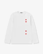 T-shirt à manches longues Play Multi Red Heart blanc