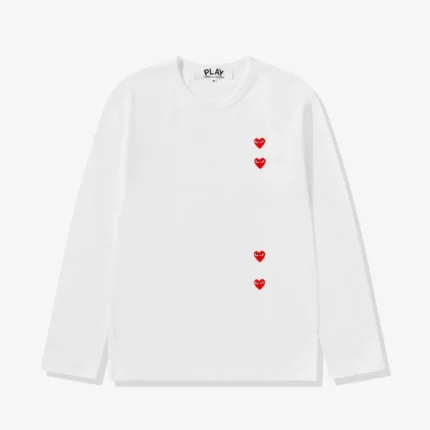 T-shirt à manches longues Play Multi Red Heart blanc
