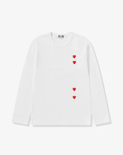 T-shirt à manches longues Play Multi Red Heart blanc