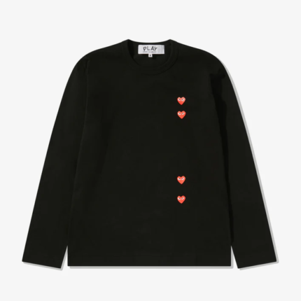 T-shirt à manches longues Play Multi Red Heart noir